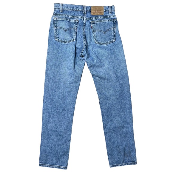 Vintage Levi’s Men’s 505 Medium Wash Patch Work Straight Leg Jeans - Picture 6 of 9